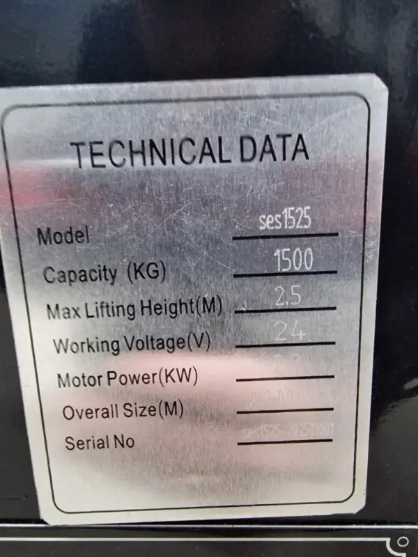 Premium Električni Staker SES 1525 2026. godište - Slika 5